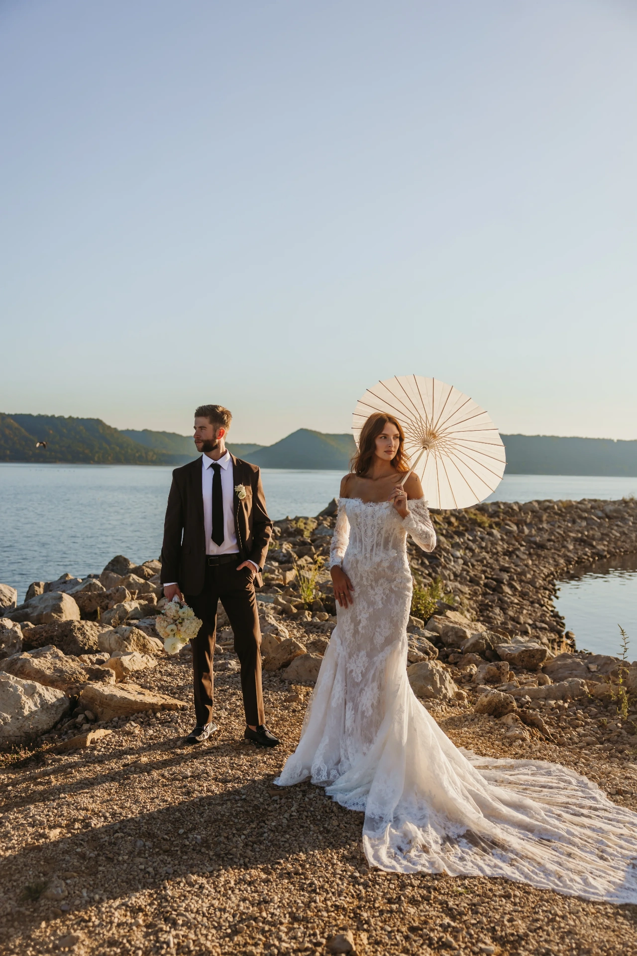 Romantic couples engagement session Minneapolis golden hour